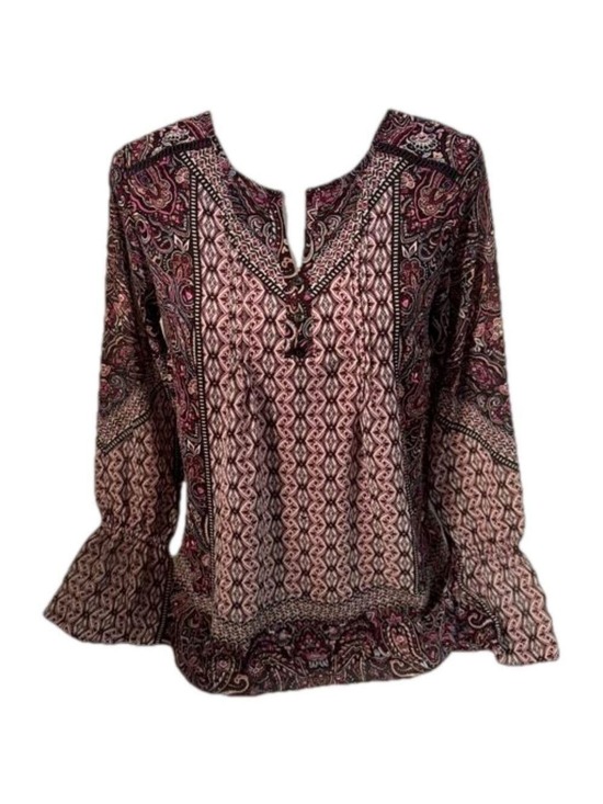 Belle by Kim Gravel Tops - Belle by Kim Gravel Modern Mosaic
Blouse Wine/Magenta
NEW
Size XXS
Fully Lined.